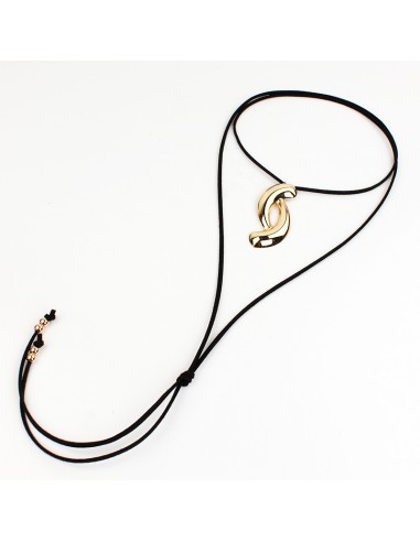 Collar de Gamuza Two Curves Gold