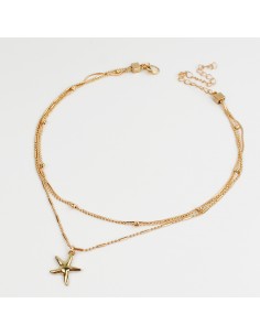 Collar de Cadenas Golden Sea Star