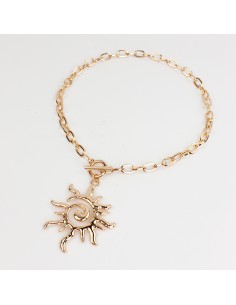 Collar de Cadena Trendy Sun Chain Gold