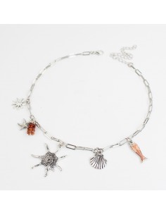 Collar Multicharms Colored Salmon