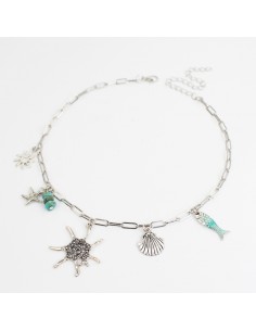 Collar Multicharms Colored Salmon