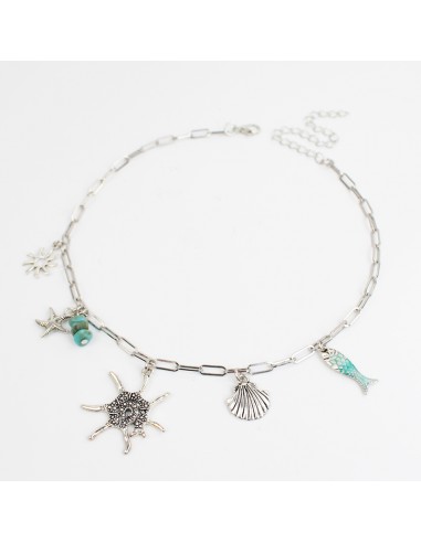 Collar Multicharms Colored Salmon