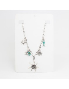 Collar Multicharms Colored Salmon