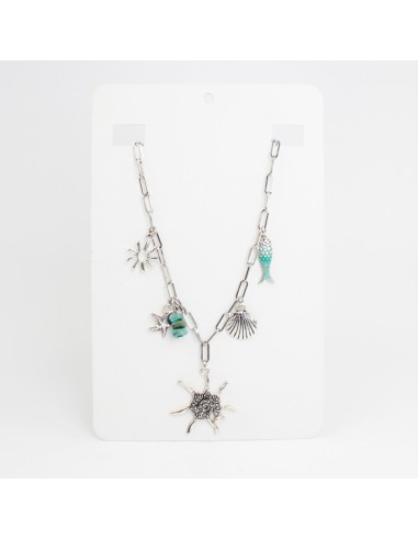 Collar Multicharms Colored Salmon