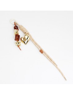 Llavero Bagcharms Golden Acrylic Heart