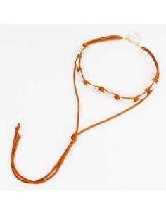 Collar de Gamuza Cristal Buzios