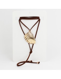 Collar de Gamuza Oyster Gold