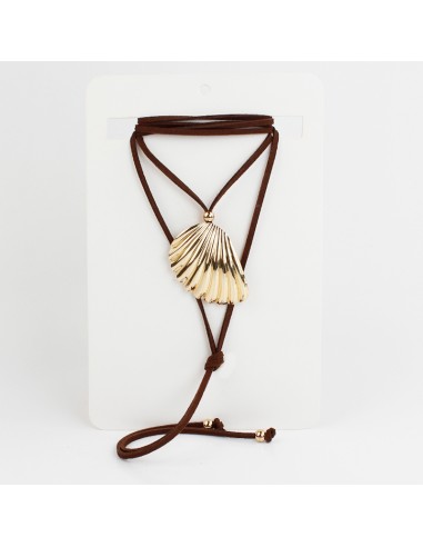 Collar de Gamuza Oyster Gold