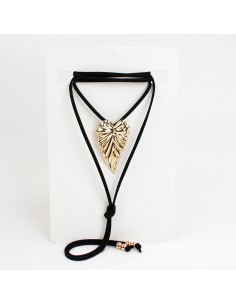 Collar de Gamuza Golden Leaf