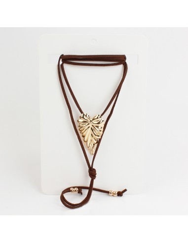 Collar de Gamuza Golden Leaf