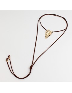 Collar de Gamuza Golden Leaf