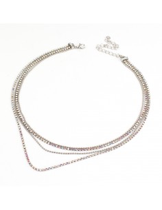 Collar de Strass Silver Iridescent