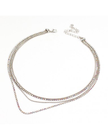 Collar de Strass Silver Iridescent