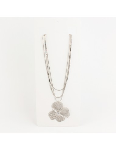 Collar de Cadenas Flor Soleil Silver