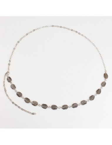 Cinturón de Cadena Silver Textured Buzios