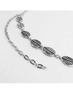 Cinturón de Cadena Silver Textured Buzios