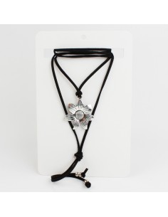 Collar de Gamuza Silver Foundry Sunflower