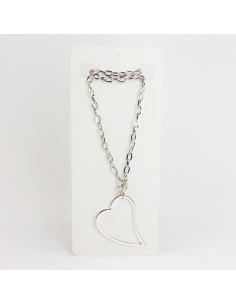 Collar de Cadena Silver XL Heart