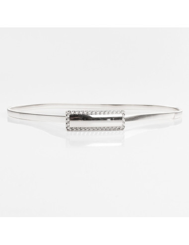 Cinturón Elastizado Rectangle Silver