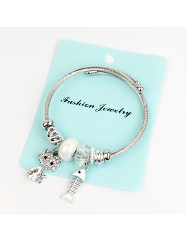Pulsera Charms Fish Cat