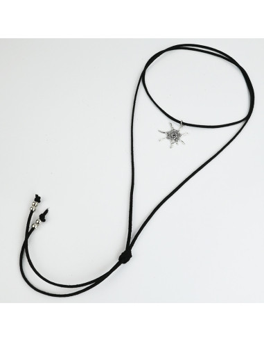 Collar de Gamuza Silver Coral