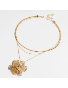 Collar de Cadena Flor Soleil Golden Layering