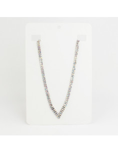 Collar de Strass Glam Geometric Silver V