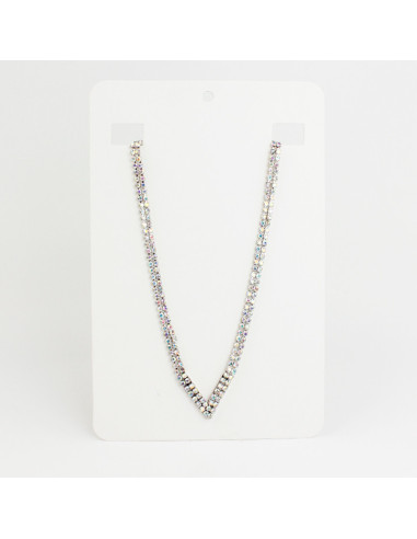 Collar de Strass Glam Geometric Silver V