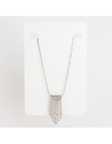 Collar de Strass Glam Silver Rain