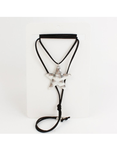 Collar de Gamuza Silver Star