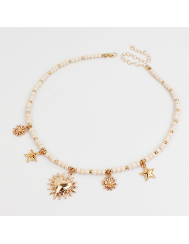 Collar Multicharms Flexible Terra Beads