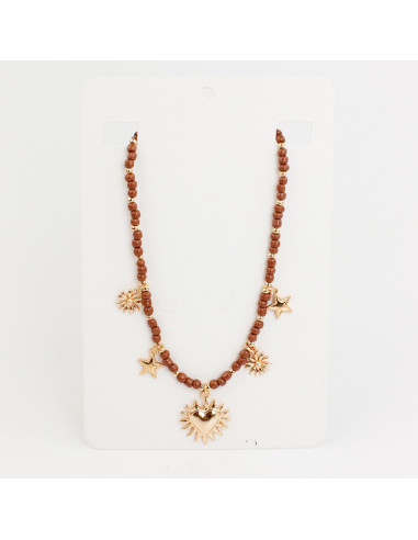 Collar Multicharms Flexible Terra Beads