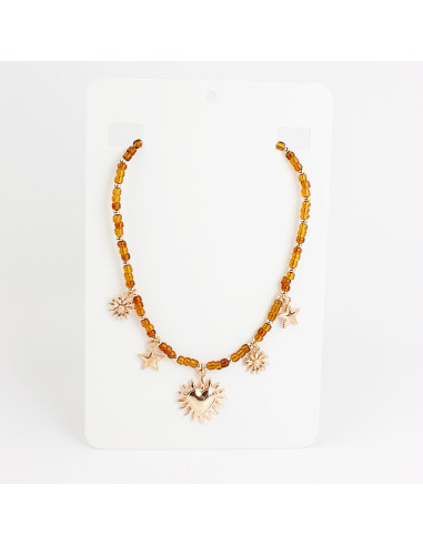 Collar Multicharms Flexible Terra Beads