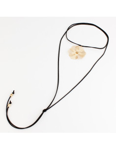 Collar de Gamuza Gold Flower Soleil