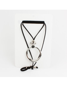 Collar de Gamuza Silver Pieces