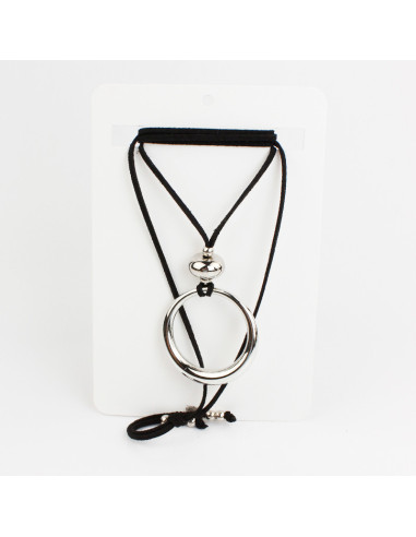 Collar de Gamuza Silver Pieces