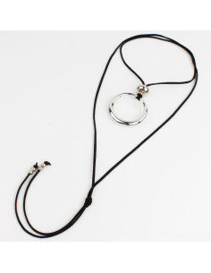 Collar de Gamuza Silver Pieces