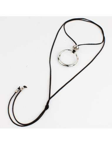 Collar de Gamuza Silver Pieces