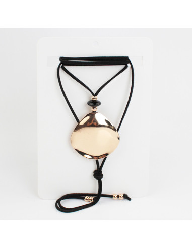 Collar de Gamuza Golden Plate