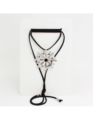 Collar de Gamuza Color Flower