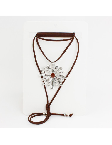 Collar de Gamuza Color Flower