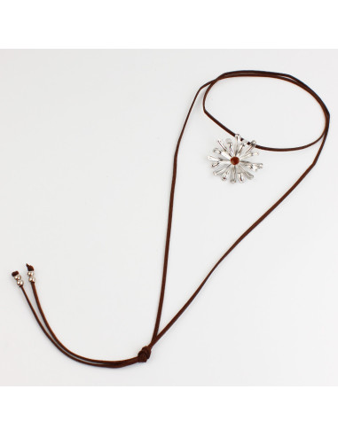 Collar de Gamuza Color Flower