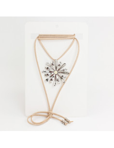 Collar de Gamuza Color Flower