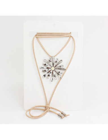 Collar de Gamuza Color Flower