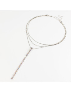 Collar Corbatero Silver Night Glam