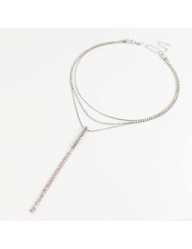 Collar Corbatero Silver Night Glam