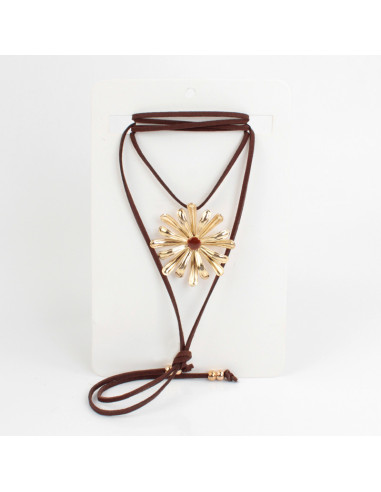 Collar de Gamuza Colored Peony