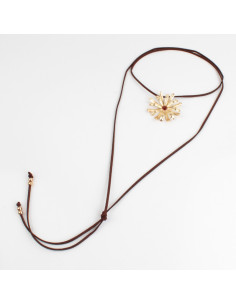 Collar de Gamuza Colored Peony