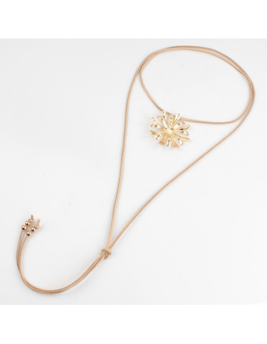 Collar de Gamuza Colored Peony