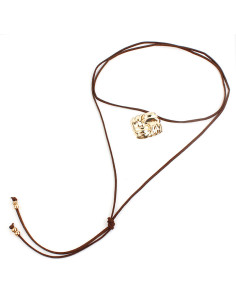 Collar de Gamuza Gold Plate